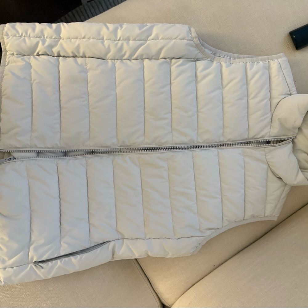 J. Crew Ivory Quilted Vest